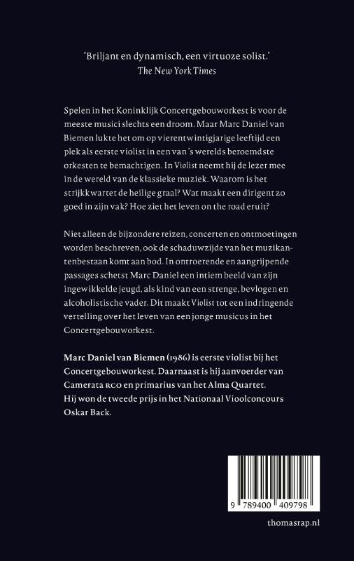 Achterkant van Violist