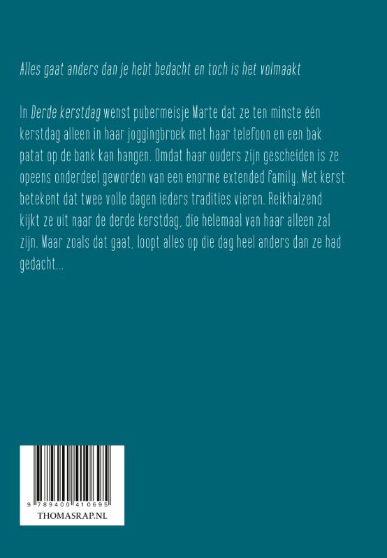 Achterkant van Derde kerstdag