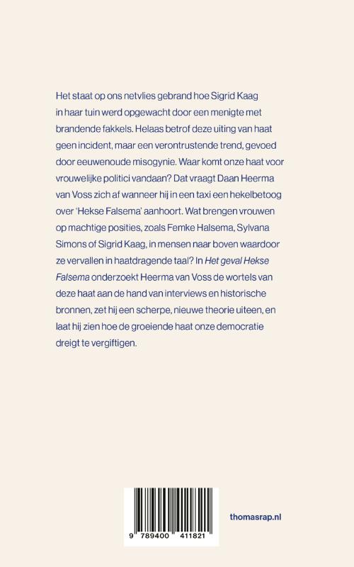 Achterkant van Het geval Hekse Falsema