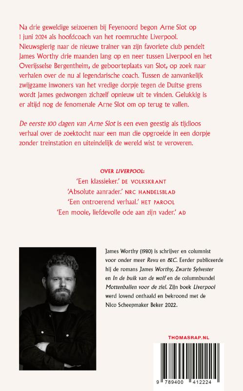 Achterkant van De eerste 100 dagen van Arne Slot