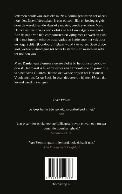 Achterkant van Essentiële stukken