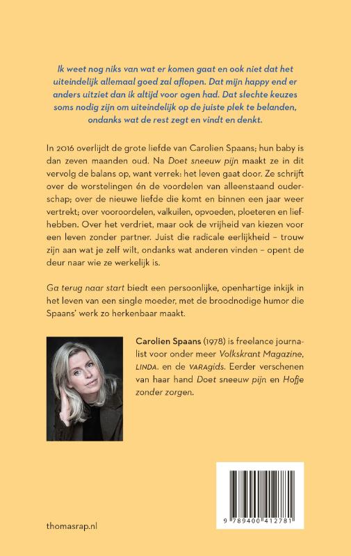 Achterkant van Ga terug naar start