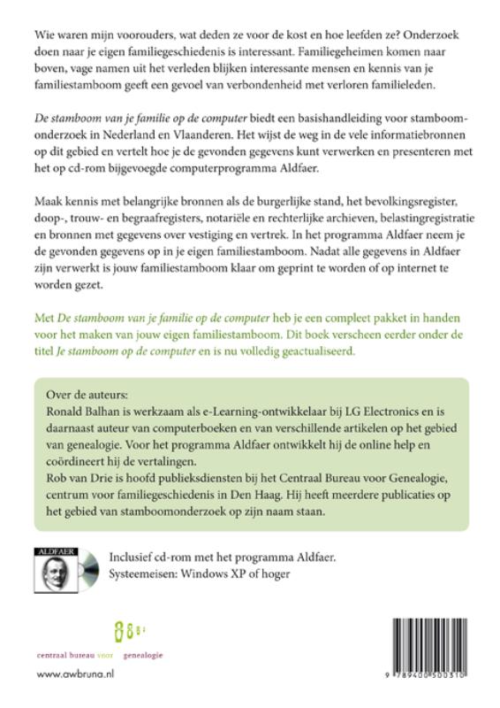 Achterkant van De stamboom van je familie op de computer