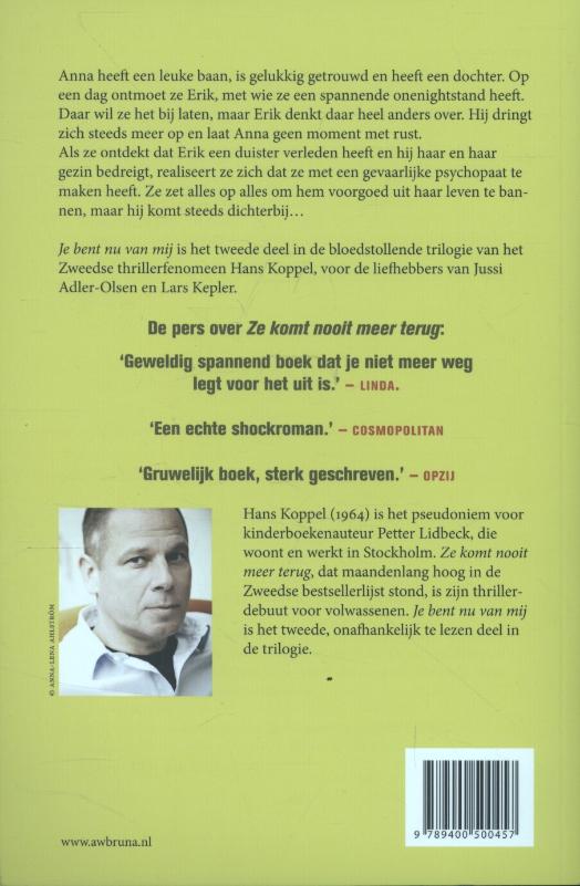 Achterkant van Je bent nu van mij