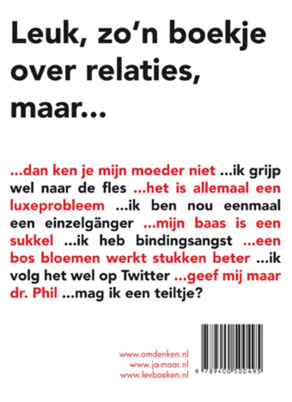 Achterkant van Omdenken in relaties