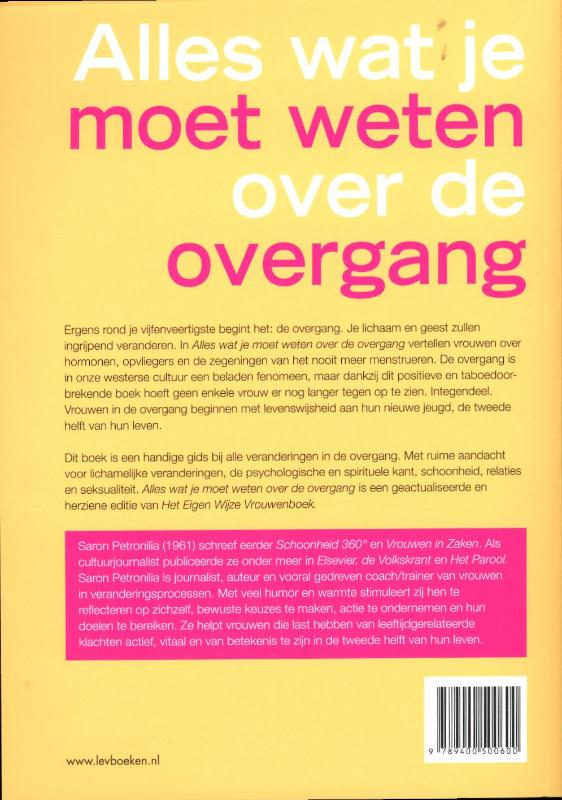 Achterkant van Alles wat je moet weten over de overgang