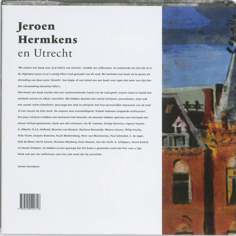 Achterkant van Jeroen Hermkens en Utrecht