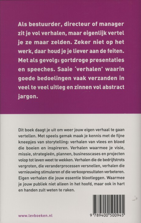 Achterkant van No story no glory