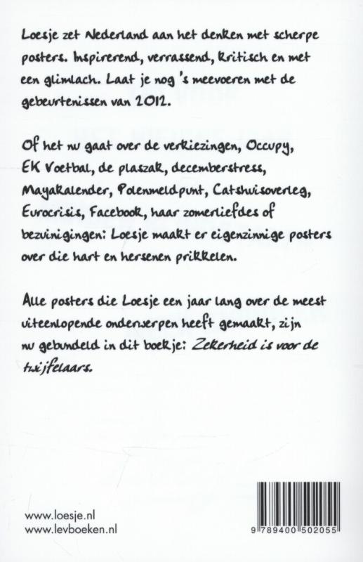 Achterkant van Zekerheid is voor de twijfelaars
