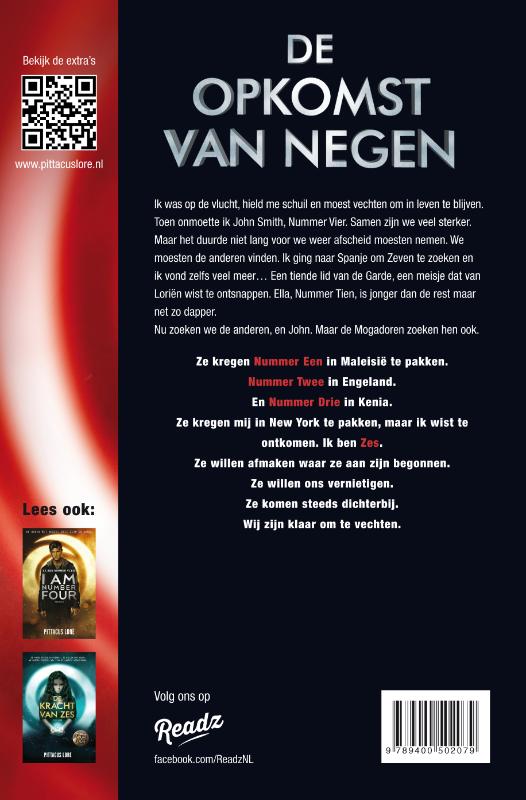 Achterkant van De opkomst van Negen