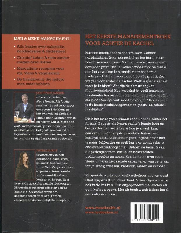 Achterkant van Keukenhandboek voor de man