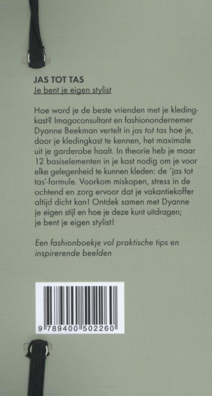 Achterkant van Jas tot tas