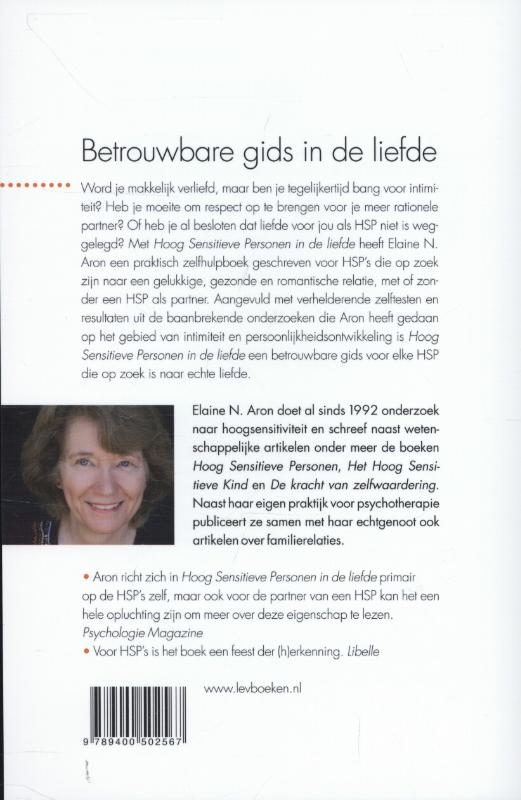 Achterkant van Hoog sensitieve personen in de liefde