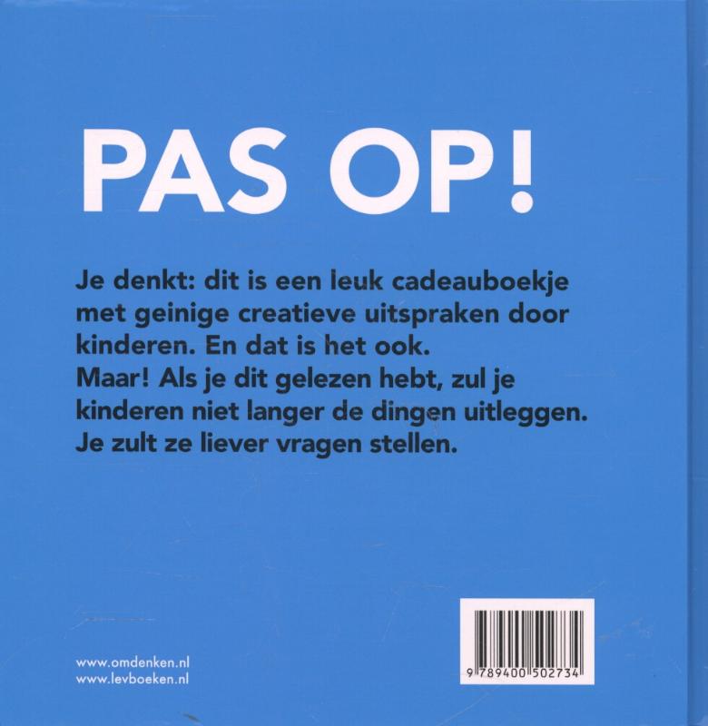 Achterkant van Omdenken is stom