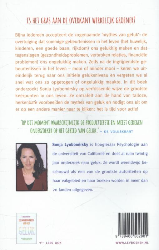 Achterkant van De mythes van geluk
