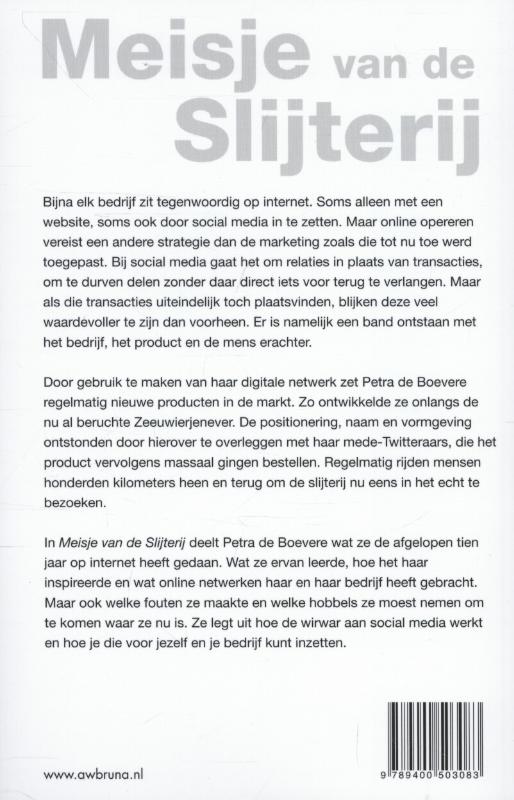 Achterkant van Het meisje van de slijterij