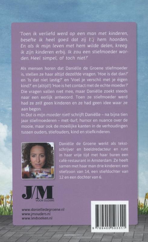 Achterkant van Dat is mijn moeder niet
