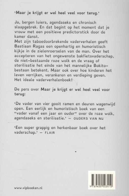 Achterkant van Maar je krijgt er wel heel veel voor terug
