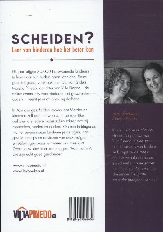 Achterkant van Aan alle gescheiden ouders