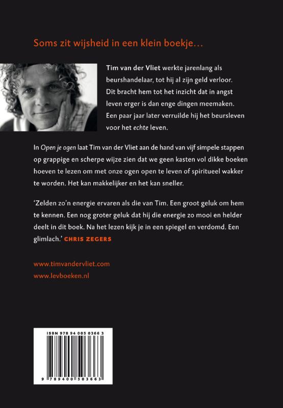 Achterkant van Open je ogen