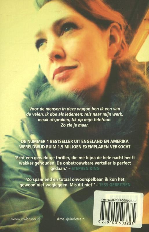 Achterkant van Het meisje in de trein