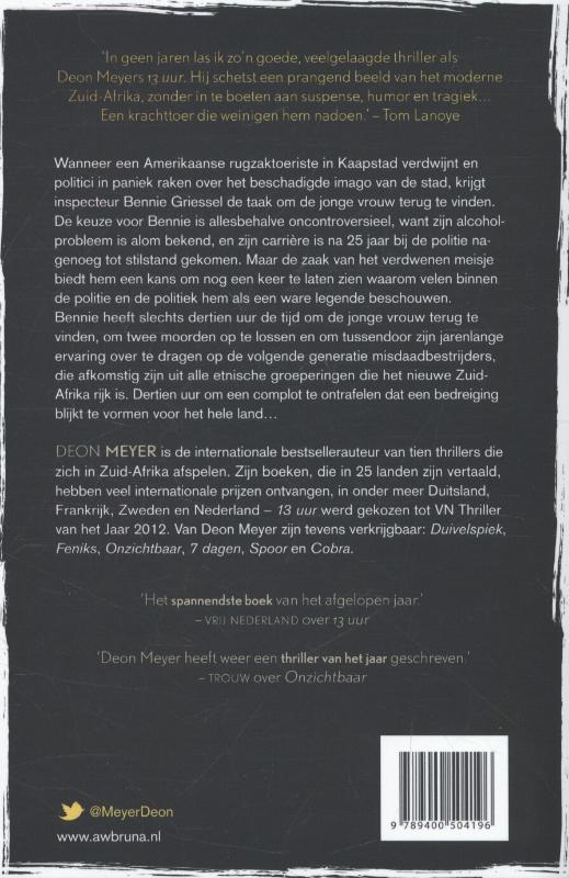 Achterkant van 13 uur