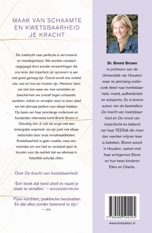 Achterkant van Gelukkig ben ik niet de enige
