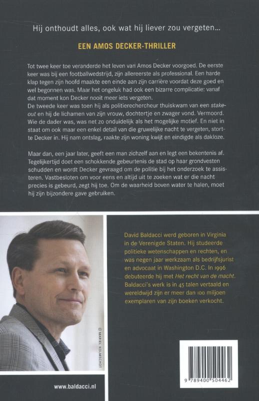 Achterkant van De geheugenman