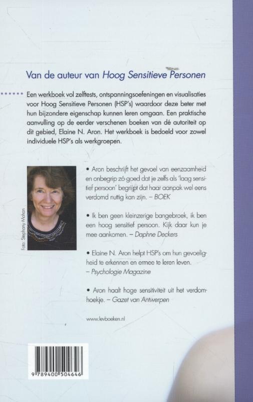 Achterkant van Het werkboek voor hoog sensitieve personen