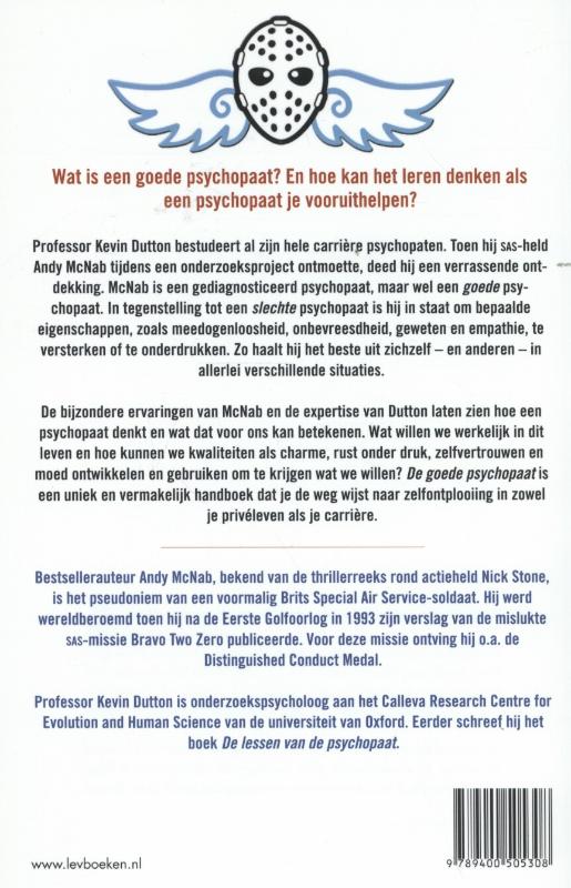Achterkant van De goede psychopaat
