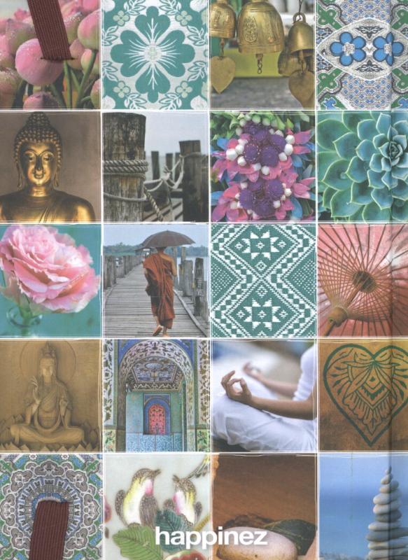 Achterkant van Happinez - Multicolour notebook (klein)