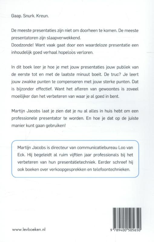 Achterkant van Iedereen kan presenteren