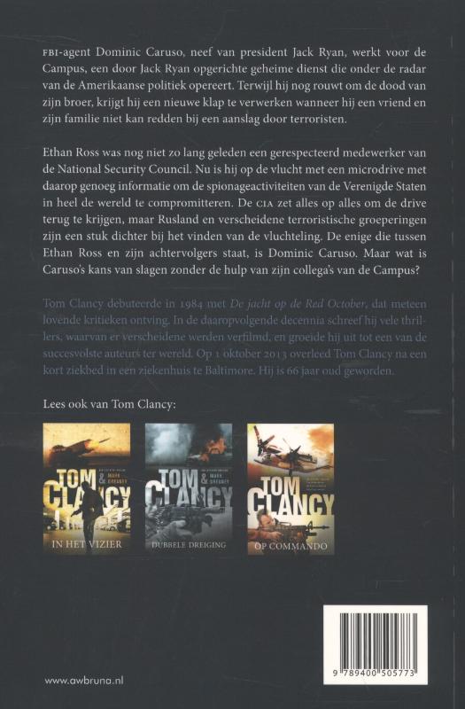 Achterkant van Tom Clancy: Verdenking van verraad