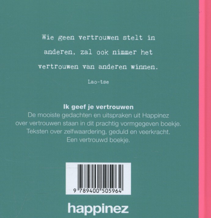 Achterkant van Ik geef je vertrouwen