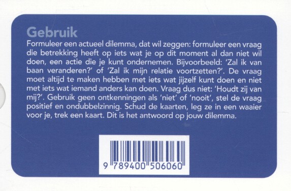 Achterkant van Ja-maar dilemmakaarten