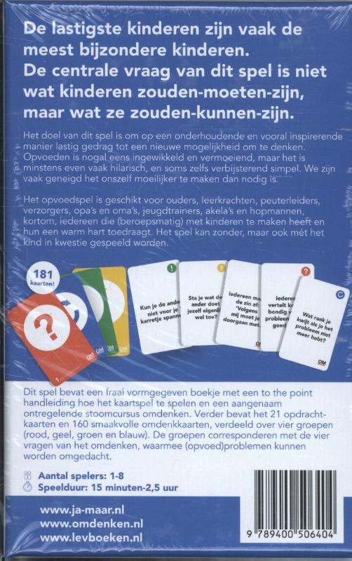 Achterkant van Omdenken - Opvoedspel