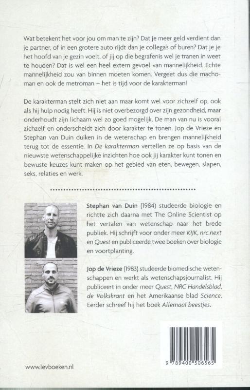 Achterkant van De karakterman