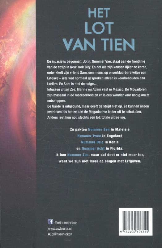Achterkant van Het lot van Tien