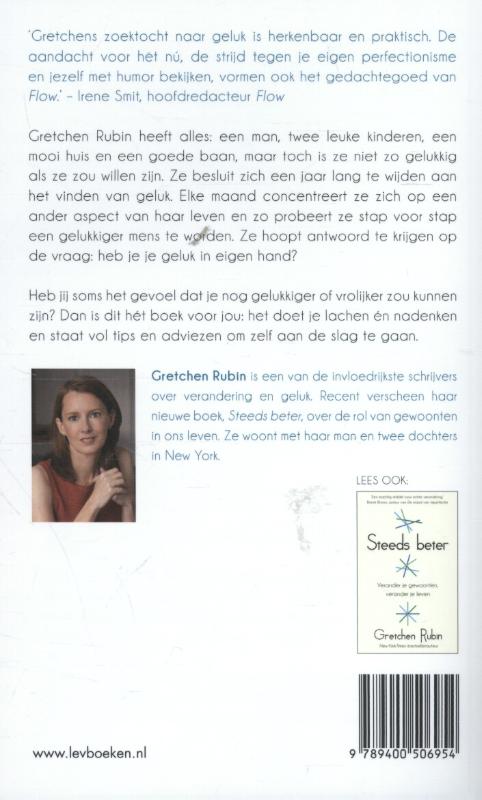 Achterkant van Het Happiness project