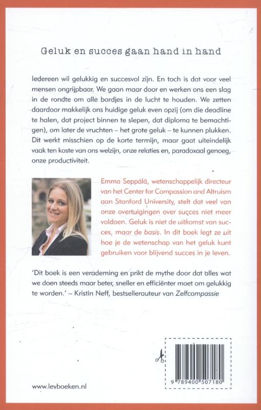 Achterkant van De flow van het geluk