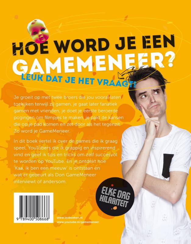 Achterkant van Hoe word je een GameMeneer