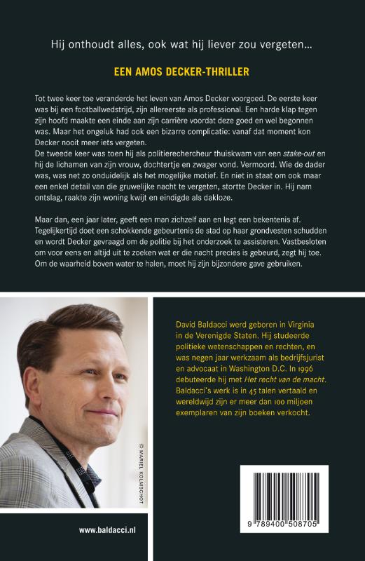 Achterkant van De geheugenman