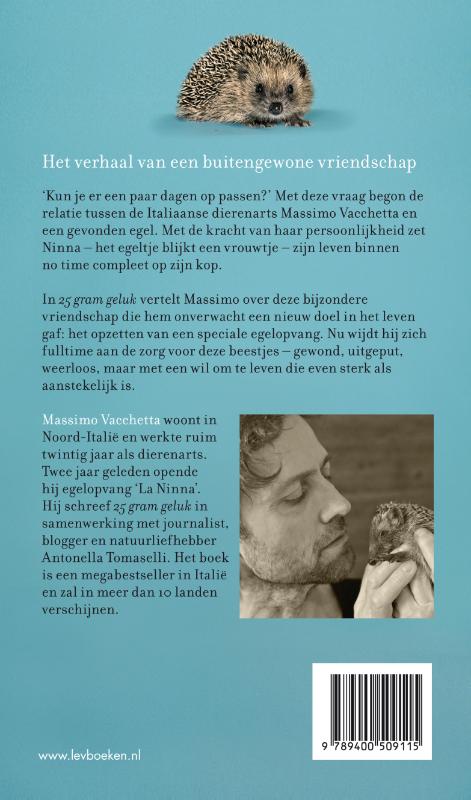 Achterkant van 25 gram geluk