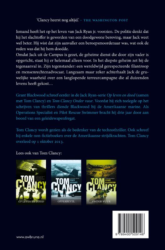Achterkant van Tom Clancy Plicht en eer