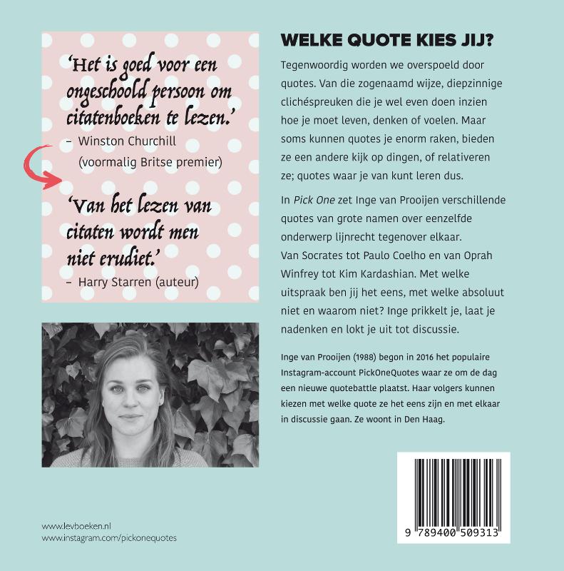 Achterkant van Pick One