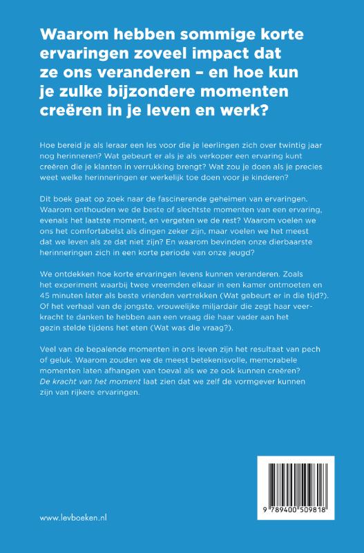 Achterkant van De kracht van het moment