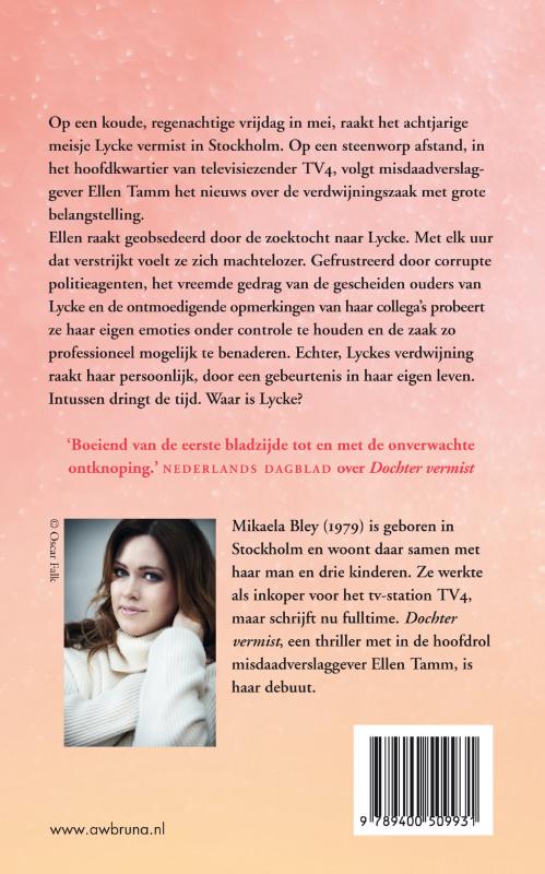 Achterkant van Dochter vermist