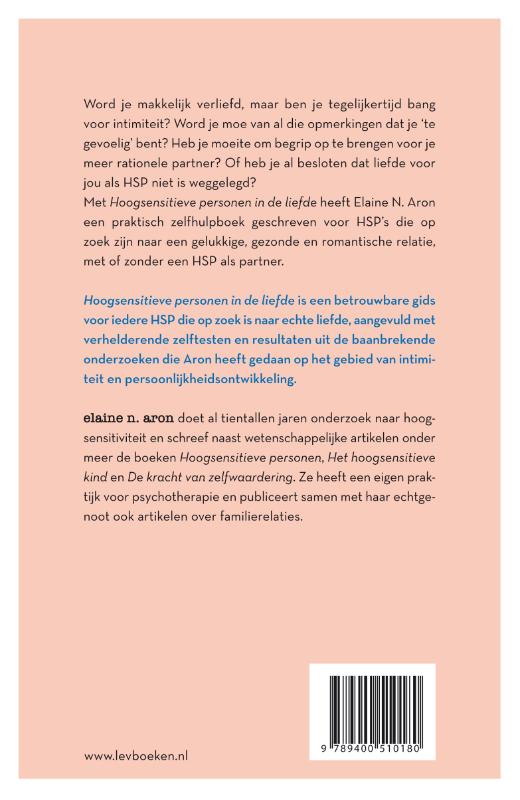 Achterkant van Hoogsensitieve personen in de liefde