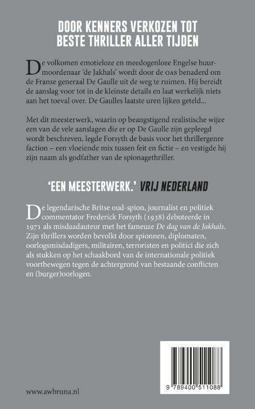 Achterkant van De dag van de Jakhals