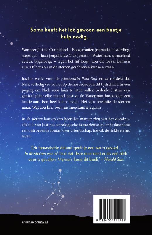 Achterkant van In de sterren